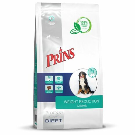 Prins Procare Croque Dieet Gewichtscontrole&Diabetes Gevogelte - Hondenvoer - 3 kg
