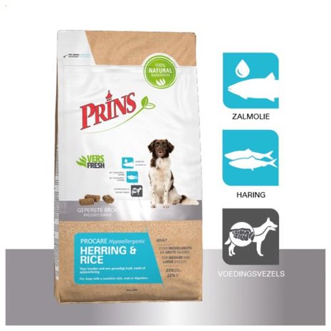 Prins Procare Adult Hypoallergeen Haring&Rijst - Hondenvoer - 3 kg