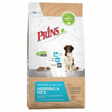 Prins Procare Adult Hypoallergeen Haring&Rijst - Hondenvoer - 12 kg