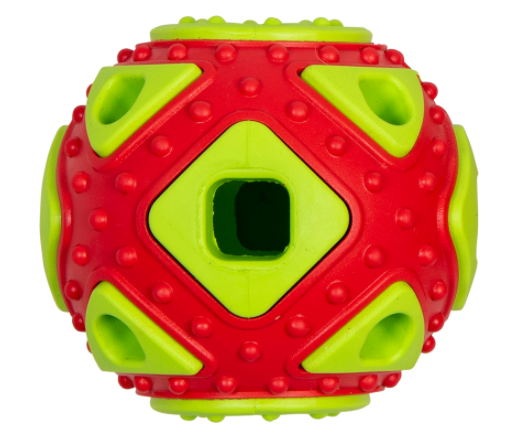 Jack and Vanilla Rubber Toys Traktatiebal Oranje/Groen 6,4 cm