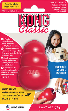 Kong hond Classic rubber rood