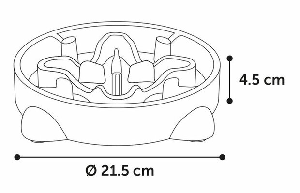 Flamingo Beno Slow feeder (anti-schrokbak) 800 ml