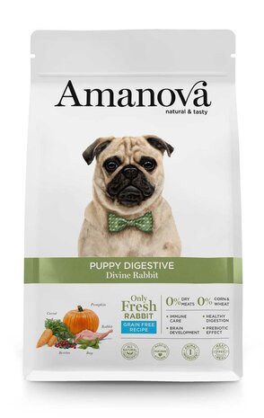 Amanova Puppy Digestive Divine Rabbit 7 kg Graanvrij