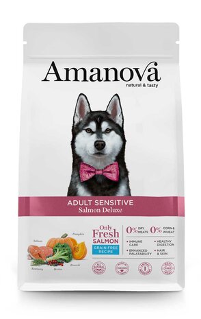 Amanova Adult Sensitive Salmon Deluxe 10 kg Graanvrij