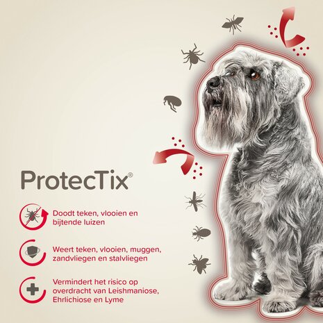 Beaphar ProtectTix hond 4-10 kg 4 pip vlooienbestrijding