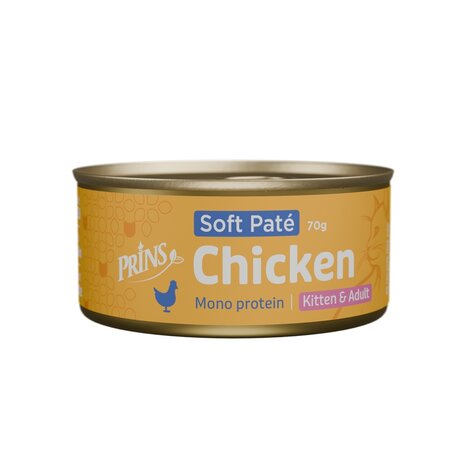 Prins blik kattenvoer Chicken Soft Paté 70 gr. / cat wet food