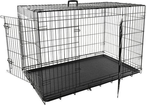 Draadkooi Keo Zwart XXL 120x76x82 cm