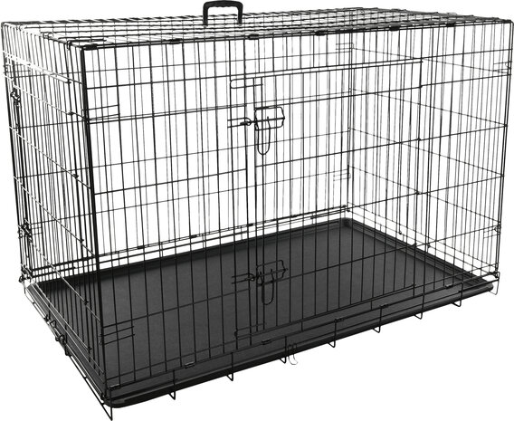 Draadkooi Keo Zwart XXL 120x76x82 cm