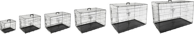 Draadkooi Keo Zwart XXL 120x76x82 cm