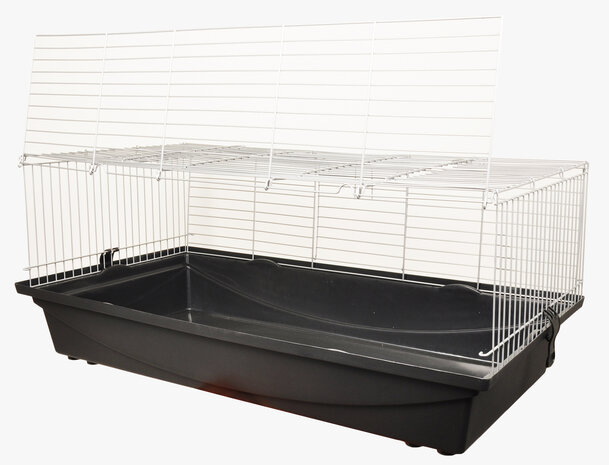 Kooi Eppo Zilver Zwart 100x54x42 cm