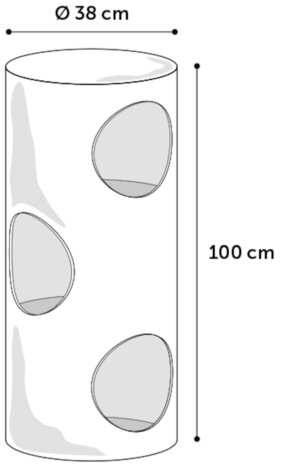 Krabton Greta L 38x38x100 cm