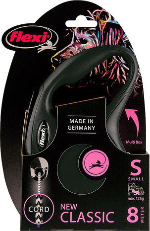 Flexi Rollijn Classic Cord S 8 Meter Zwart