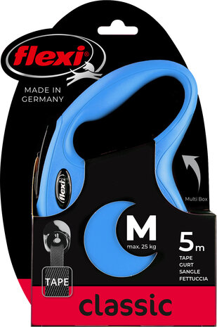 Flexi Rollijn Classic Tape M Blauw 5 Meter