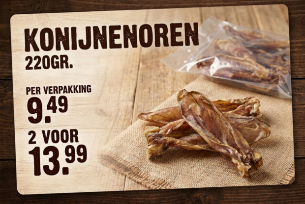 Beeztees Konijnenoren Vol 220G