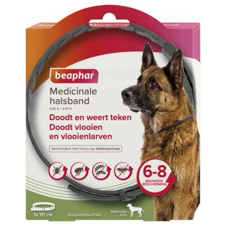 Beaphar Medicinale Halsband Hond vanaf 8 kg | Tot 8 maanden bescherming