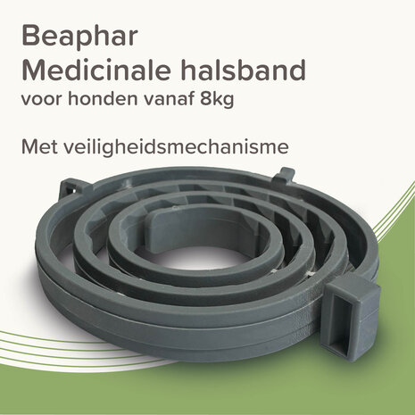 Beaphar Medicinale Halsband Hond vanaf 8 kg | Tot 8 maanden bescherming