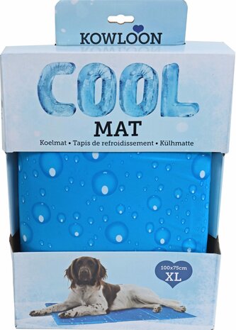 Kowloon Cool Mat Blauw Bubble XL 100x75 cm | Grote koelmat voor honden