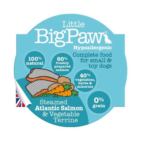 Little Big Paw Gestoomde Atlantische Zalm / Groenten Dinner Hondenvoer