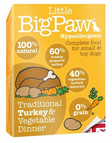 Little Big Paw malse kalkoen/ Groenten Dinner Hondenvoer