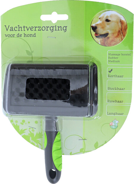 Honden Borstel Rubber Massage Medium