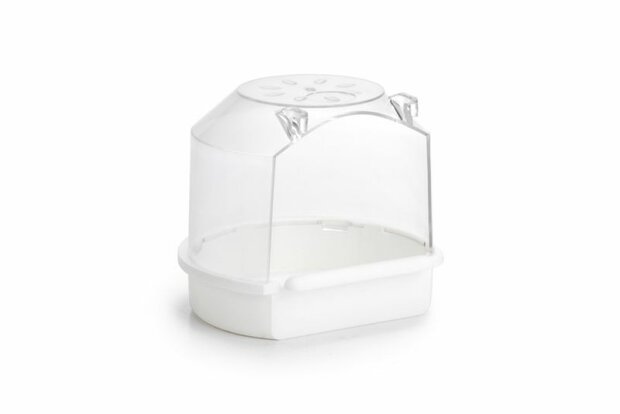 Badhuisje Rond - Vogelbad - Wit - Klein - 13x12x12 cm