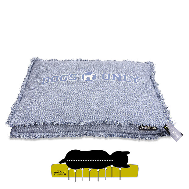 Lex &amp; Max Orthopedisch Dogs Only Hondenkussen 75x50 cm Blauw