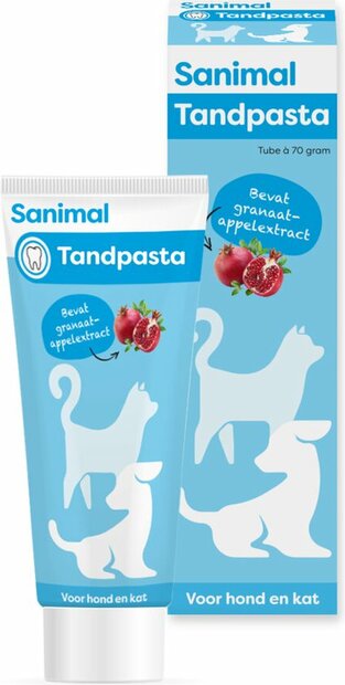 Sanimal Tandpasta 70 gr voor honden en katten