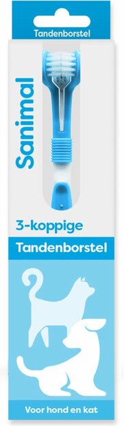 Sanimal 3-koppige Tandenborstel