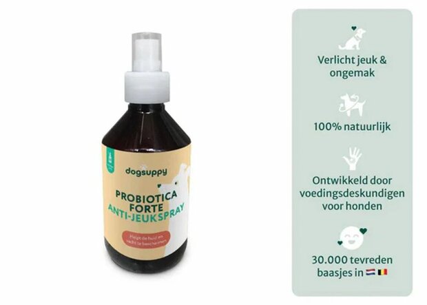 Dogsuppy Anti-Jeuk Spray Probiotica 250 ml