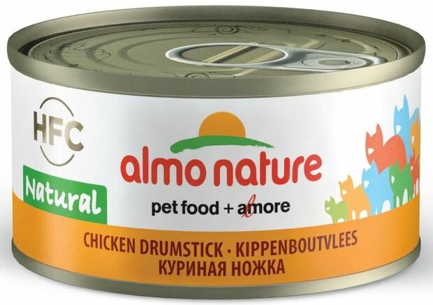 Almo Nature kippenboutvlees 70 gram blikvoeding kat