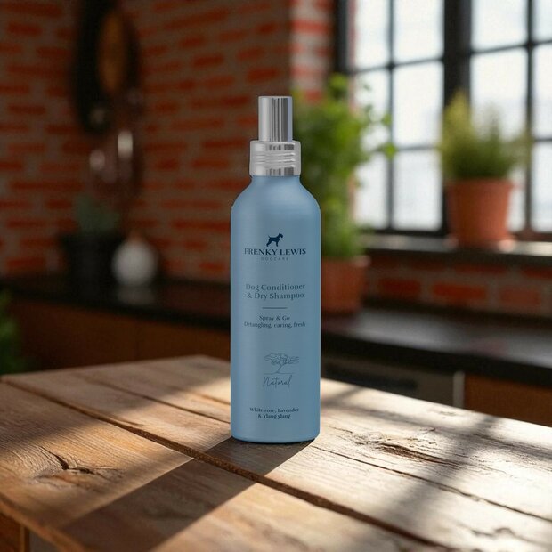 Frenky Lewis Natuurlijke droogshampoo &amp; conditioner spray 150ml Witte roos, Lavendel, Ylang Ylang 