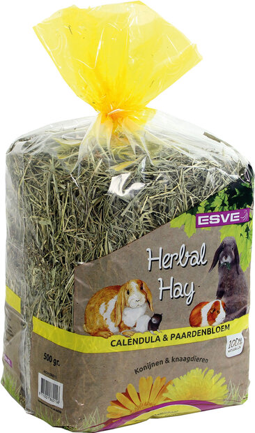 Esve Herbal Hay Calendula&amp;Paardenbloem / kruidenhooi 500 gram