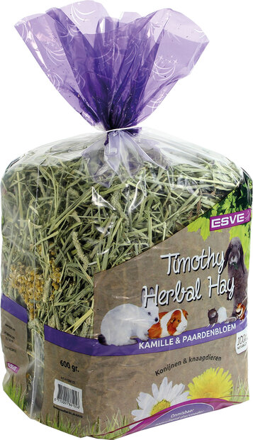 Esve   Timothy Hay Kamille &amp; Paardenbloem / kruidenhooi 600 gram