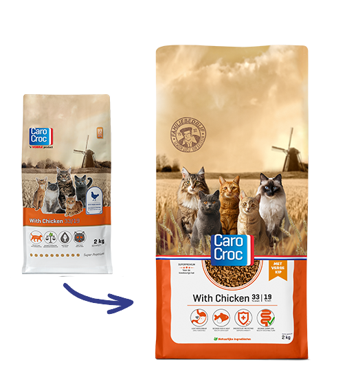 Caro Croc With Chicken 7 Kg kattenvoer