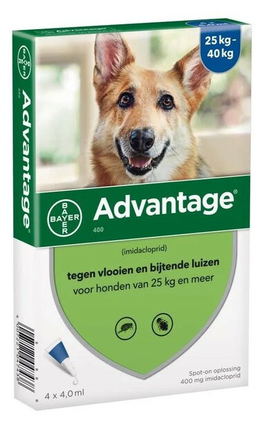 Advantage vlooienpipetten hond 25&ndash;40 kg 4 pipetten