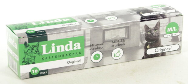 Linda kattenbakzakken 51x46 cm 10 stuks