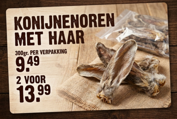 Beeztees Konijnenoren Haar Vol 300G