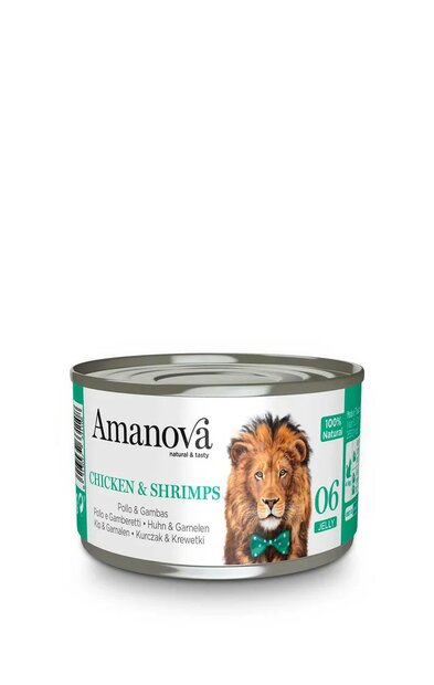Amanova 06 Chicken &amp; Shrimps 70g jelly Blikvoer voor de Kat