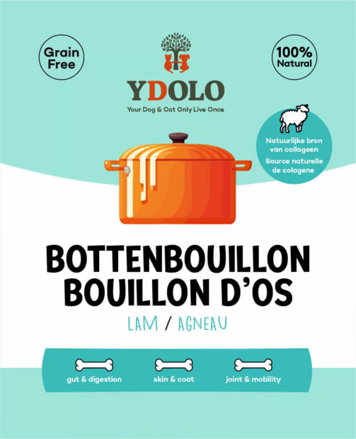 YDOLO Bottenbouillon Lam 230ml | Hondenbouillon