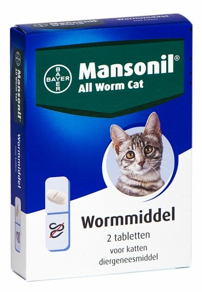Bayer Mansonil All Worm Cat 2 tabletten