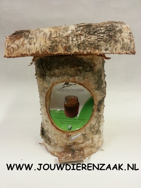 Pindakaaspot Houder met Berken Dak