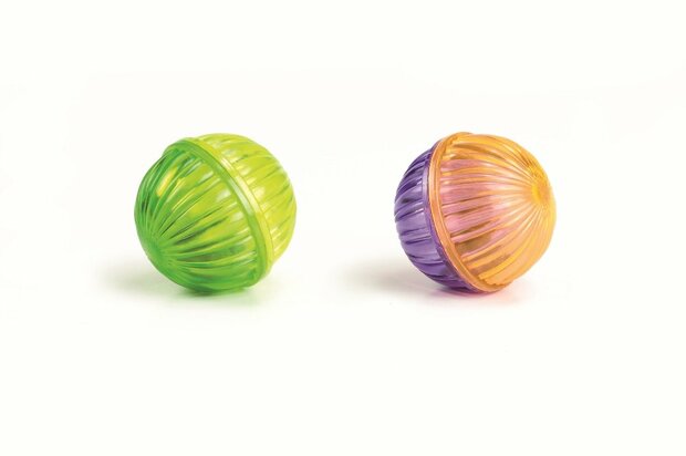 Beeztees balletjes plastic 2 st, 4 cm